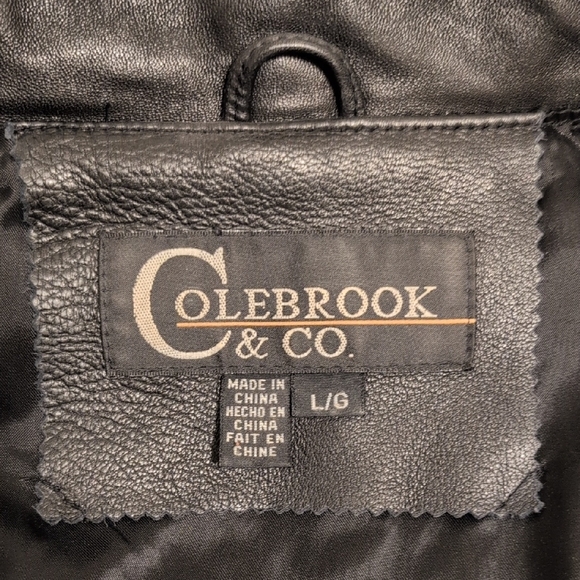 Vintage Colebrook & Co Women's Black Leather Jacket - Picture 6 of 8